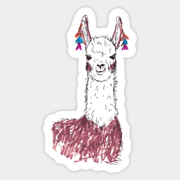 Llama Sticker by LauraKatMax